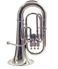 Euphonium 3 Valve  B-flat  Beautifull Silver    Nickel  Color Silver  