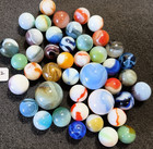 Lot Of 40  Mix Of Makers  Glass Marbles   lot 322 