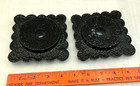 2 Ornate Cast Iron Architectural Element Rosette Base