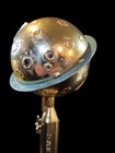 Vintage 1962 Destination - Moon Mechanical Coin Metal Bank   no Key   Works