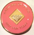Narcotics  Anonymous  Pink 30 Year Medallion Na Coin  Token Chip