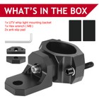 Utv Whip Light Mount Flag Bracket 360  adjustable For 1 5 -2  Roll Bar Mounting