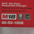 Milwaukee M18 18v Six-pack Sequential Battery Charger 48-59-1806