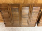  2  Vintage 27h  X 35-3 8w  Wood Interior Louver Plantation Shutter Sets