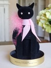 Vintage 1960 s Max Factor Black Flocked Sophisti-cat Domed Package No Fragrance