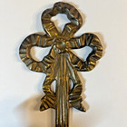 Vintage French Bow Wall Sconce Candle Holder Double 2 Arm Tapered Brass India