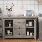 Farmhouse Wood Buffet Cabinet With Storage  Sideboard With 3 Drawers   2 Doors