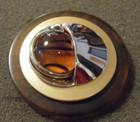 Vintage Large Combo Metal  lucite Button  space Saucer  Metal Shank 1 5 8  Dia 
