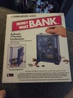 1980s Mag-nif Ohio Usa Combination Lock Money Vault Bank Clear Blue Plastic Safe