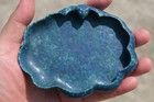 0079 Qing Qianlong Robin s Egg Glaze Brush Washer  bat Design 