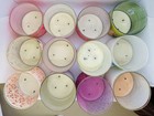  12  Empty Lot Bath   Body Works 3-wick Candle Jars   Lids  unclean  Tiana fruit