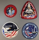 Lot 8 Vintage Nasa Space Program Mission Patches Apollo Skylab Shuttle Used