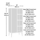 Natural Walnut Storage Cabinet  Wooden Cabinet With Doors And Shelves