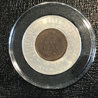 Encased Brown Unc 1901 Indian Cent Pittsburg Pennsylvania Bank For Savings