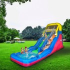 Banzai Double Drop Raceway 2 Lane Inflatable Outdoor Bounce Water Slide  used 