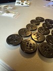 Vintage Wwii Us Navy Pea Coat Buttons Bulk Lot Black Bakelite Anchor 32 Pc