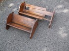 Pair Of Antique Oak Telescopic Book Stands  Neat And Practical