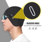  2 Pieces Winter Skull Cap  Fleece Lined Warm Cycling Cap With Glasses Holes 