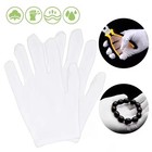 White Cotton Work Gloves Soft Thin Coin Jewelry Silver Inspection Handling Us
