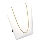 4 White Faux Leather Necklace Pendant Jewelry Display