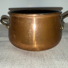 Nice Vtg Brass Handled 6  Small Size Copper Sauce Pot Portugal Made By Himark