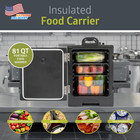 81 Quart End-loading Insulated Food Pan Carrier For 5 Full-size Pans Black