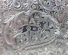 Quality Antique Engraved Silver Plated Tray Islamic Figures Animal Persian India