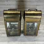 Antique Brass Maritime Oil Lanterns Pair Nautical Ship Cabin Lights Vintage