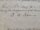 President John Quincy Adams Hand Signed 1828 Document Land Grant