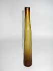 Vintage Mid-century Amber Glass Textured Bottle vase-empoli Italian Glass