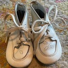 Vintage Dyna Kids Baby Infant White Shoes Size 2 Walker Soft Soled