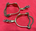 Buermann Hercules Bronze Spurs W  Nickel Horse Head  10 Pt  Rowels   Star Stamp