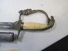 Us Early Militia Eagle Head Sword And Scabbard Etched Blade Unmarked  a22
