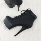 Delight 600tl Black Nubuck Work Style 6  High Heel Ankle Boots Us Size 7 - 14 Ny
