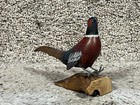Pheasant Wooden Hand Painted Stamped Numbered Art Man Cave