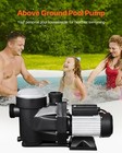 Vevor 2 5 Hp Above Ground Swimming Pool Pump Single Speed 148 Gpm 3450 Rpm 220v