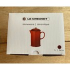 Le Creuset Stoneware 34 Oz 1 Liter French Press Rhone Garnet New Nib