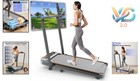 Foldable Treadmill 3 5hp Incline 8  Portable Under Desk Running Machine Silver
