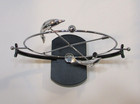 Electro Magnetic Kinetic Dolphin Art Pendulum Sculpture Spinning Metal Sphere