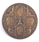 Antique Bronze Medal King Louis Philippe   Queen Marie Amelie Paris Mint 75 Mm 