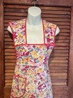 Vintage Country Farmhouse Apron Granny Cottage Floral Full Length Pockets