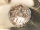 Boat ship Silver Tone-3 5cm-vintage Pill Box-1b