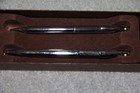 Sheaffer White Dot Ballpoint Pen   Pencil Set Silver Chrome Color W original Box