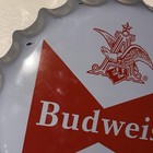 Budweiser Round Bottle Cap Metal Sign 15 1 2    Wall Hanging 