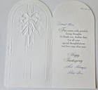 Vintage Thanksgiving Card Front Door With Fall Autumn Harvest Wreath Corn