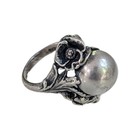Antique Art Nouveau Sterling Silver Ring Size 7 5