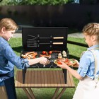 Portable Barbecue Folding Mini Bbq Charcoal Grill For Camping Picnic Beach Party