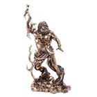 King Zeus Grecian God Throwing Lightning Resin Statue Figurine 11 Inch