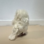 White Owl Decoration With Brown Legs  White   Brown Colors  5 Inches Tall