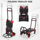 2 In 1 Portable Hand Truck Hand Cart  Foldable Dolly  330lb w retractable Handle